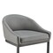 Armen Living Atherik Counter Stool in Black Metal with Gray Faux Leather 840254335875 - alternate 8